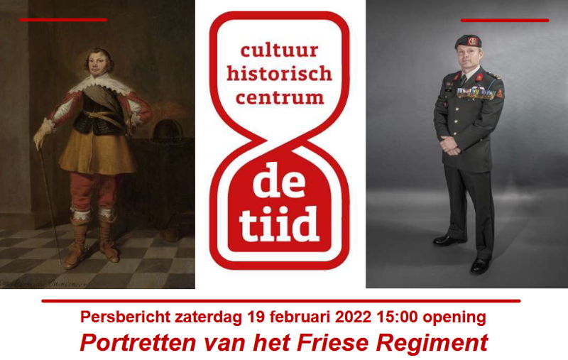 Tentoonstelling van 18 portretten van het Friese regiment uit het begin van de 17e eeuw.